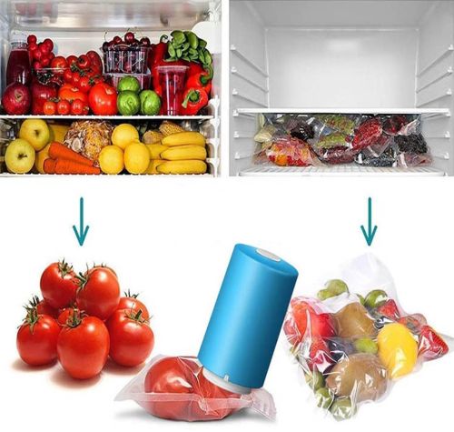 Вакуумный упаковщик пакетов Always Fresh Seal Vac с 6-ю пакетами, автоматический вакууматор вакуумайзер для упаковки и хранения еды, продуктов