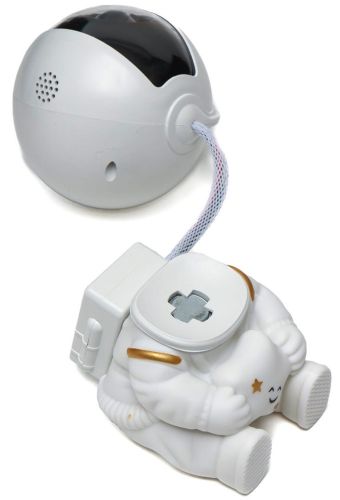Сидячий лазерний нічник проектор Астронавт із зіркою Astro Star Mini HR-F3 Білий Міні світильник космонавт з проекцією зоряного неба і пультом