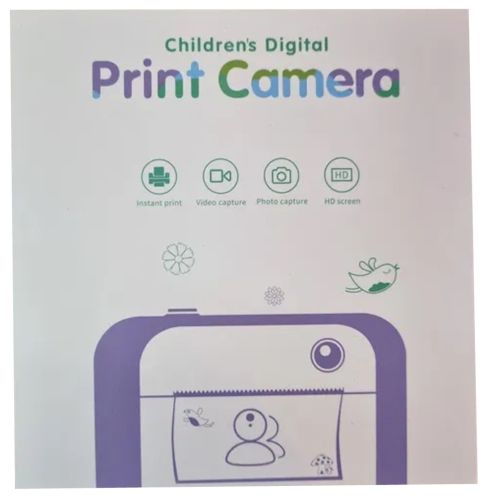 Дитячий фотоапарат з миттєвою печаткою Print Camera Y61 Ведмежа, Цифрова акумуляторна камера принтер для фото і відео з термопапером Y600-1