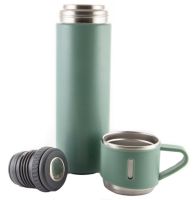Подарунковий набір термос Vacuum Flask Tea Set з вакуумною ізоляцією 500 мл з 3 кружками Бокс з термокружкой і чашками з нержавіючої сталі