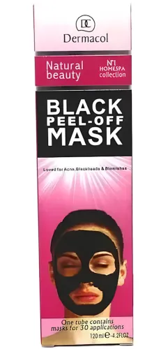 Черная маска для лица Dermacol Black Peel Off Mask в тюбике 120мл. против Угрей и Черных Точек