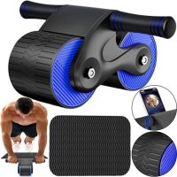 Подвійний ролик для преса Rebound Abdomen Roller MAG-790 з поворотним механізмом і килимком, Тренажер подвійне колесо для тренувань черевних м'язів
