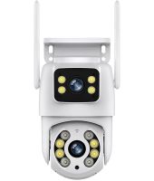 Беспроводная уличная IP камера видеонаблюдения Wifi Smart Camera Q13 6Мп поворотная двойная видеокамера с ночной съемкой и удаленным доступом Rias
