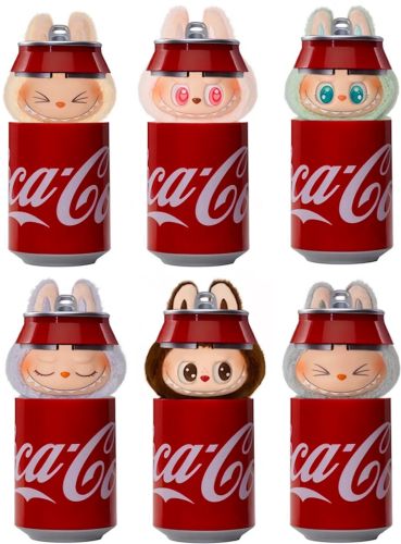 Дитяча плюшева іграшка The Monsters Labubu Coca Cola 15 см, М'яка колекційна фігурка сюрприз Лабубу в банці Кока кола для дітей