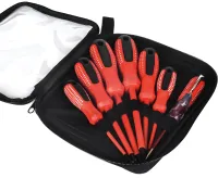 Набір діелектричних викруток Screwdriver Set 7653 7 предметів, ручний комплект інструментів з діелектричним покриттям у чохлі для захисту від струму