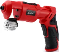 Бездротова акумуляторна викрутка X-POWER KCS625-Z6B 4 Нм електровикрутка револьверного типу 1300mAh електрична з набором біт від USB Червона