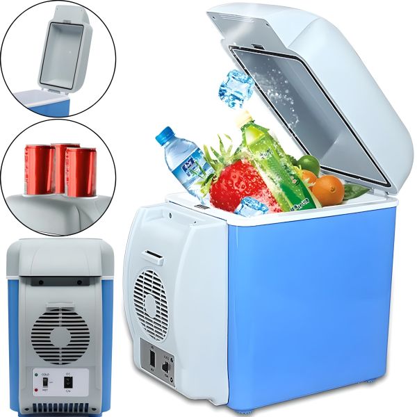 Портативний автохолодильник від прикурювача 12V Portable Electronic Fridge Freezer PF-7535 на 7.5 л, Автомобільний холодильник 2 в 1
