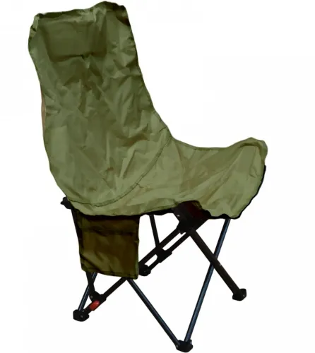 Розкладне крісло-шезлонг Lesko DL-274 Green до 120 кг для кемпінгу, 160×55×60 см, складаний туристичний лежак, розкладка у чохлі, зелений, Ranger
