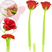 Гелева гнучка ручка у вигляді троянди Pensil Flowers ZF2088 23 см синя паста, Кулькова у вигляді квітки червона троянда товщина лінії 0.5мм для школи, Кулькова у вигляді квітки червона троянда