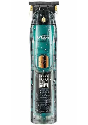 Бездротова машинка VGR V-961 для стрижки волосся з насадками, акумуляторний тример Електробритва для окантовки бороди і вусів з дисплеєм V961 від USB