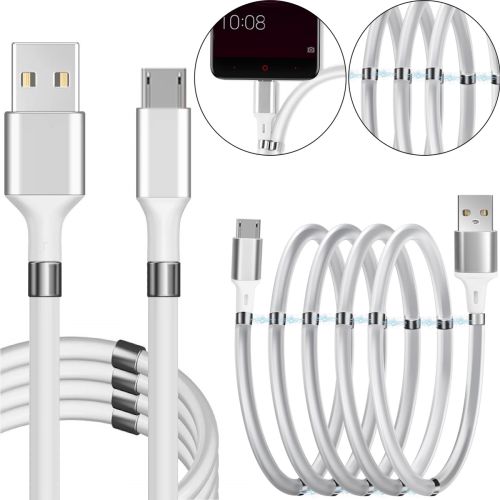 Магнитный зарядный кабель MagLink 7612 USB Micro-USB 1 метр для зарядки телефона, Вечный шнур зарядка SuperCalla Cable 100 см с магнитными вставками