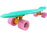 Детский городской мини скейт Пенни Борд Penny My Go Fish Skateboards Mint 22", Скейтборд MS-0848 со светящимися колесами для детей и подростков