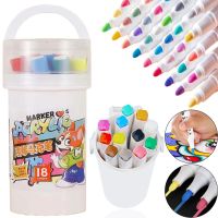 Професійний набір скетч маркерів Creative Acrylic Marker 18 шт для малювання у відрі, акрилові маркери фломастери лінери AND635 - 18 кольорів