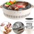 Бездымный круглый гриль с решеткой Stove NO.898 30 см для барбекю, Угольная складная круглая печь для жарки мяса, рыбы и овощей для кемпинга