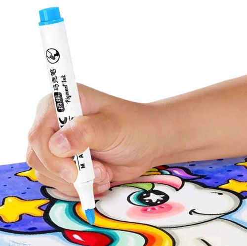 Професійний набір скетч маркерів Creative Acrylic Marker 12 шт для малювання у відрі, акрилові маркери фломастери лінери 12шт AND635-12 кольорів