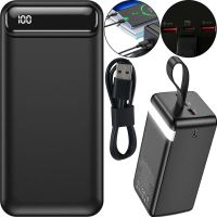 Внешний аккумулятор Borofone Power Bank BJ14D 50000mAh Black на 2 USB 22.5W и USB-C 20W, УМБ Повербанк батарея с ремешком для зарядки телефона Черный