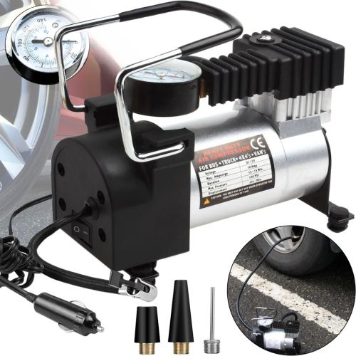 Автокомпресор від прикурювача Аіг pump HS - 208 965кПа для накачування шин 140psi 10Amp Автомобільний компресор насос для підкачки коліс машини чорний