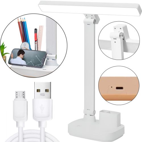Настільна сенсорна лампа Digad 1963 з Power bank USB на акумуляторі 5W 6000 mah, складна акумуляторна LED лампа ліхтар 48LED 3 режими