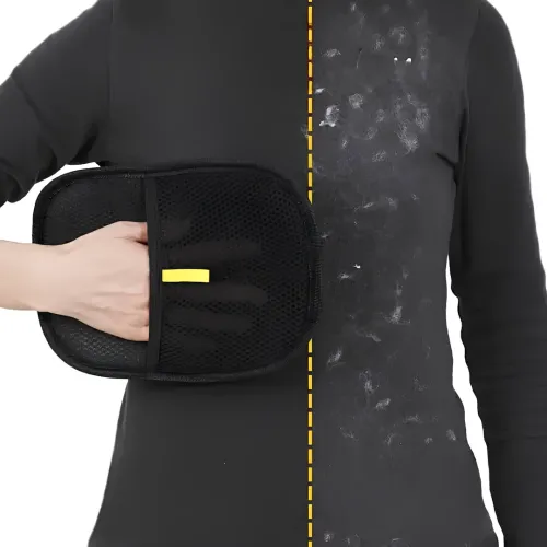 Двостороння рукавичка Pet Hair Removal Glove PL-23 для видалення шерсті тварин, електростатична щітка для прибирання ворсу, пилу та волосся 24х16 см