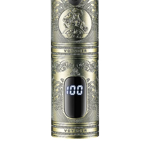 Професійна бездротова машинка VGR V-962 для стрижки волосся 5W, акумуляторний тример бритва для окантовки бороди і вусів для чоловіків Золотий