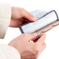 Прямокутна додаткова насадка запаска для швабри-ледащо з віджимом Cleaning MOP МОП змінна для миття і прибирання підлоги з віджимом 33х11 см Сіра