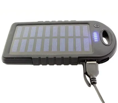 Портативний зарядний пристрій Power Bank Solar Charger JS-3 50000 mAh повербанк c карабіном на сонячній батареї, зовнішній акумулятор 50000 маг
