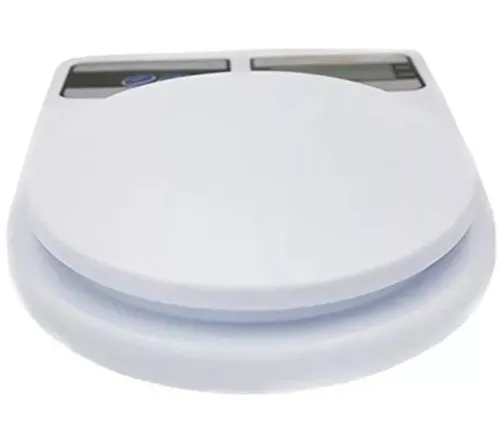 Електронні настільні ваги Domotec MS-400 до 10 кг, Кухонні ваги від 1г до 10кг з Led дисплеєм з круглою платформою для зважування продуктів