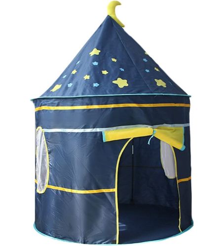 Дитячий ігровий намет замок Beautiful Cubby house 3 в 1 для дітей з наметом будиночком, тунелем і сухим басейном, збірний вігвам з сумкою Синій