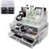 Настольный акриловый органайзер Акриловый Cosmetic Storage Box для косметики и мелочей, Косметический бокс с выдвижными ящиками Прозрачный