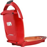 Двостороння електросковорода для других страв Red Copper 5 Minuts Chef 800W електрична плита, скороварка, бутербродниця з антипригарним покриттям