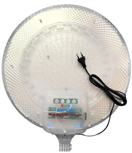 Кольорова кругла LED лампа Fill Light GS-450 45см світлодіодна різнокольорова RGB селфі лампа 17 кольорів з пультом ДУ і штативом для фото і відео від мережі