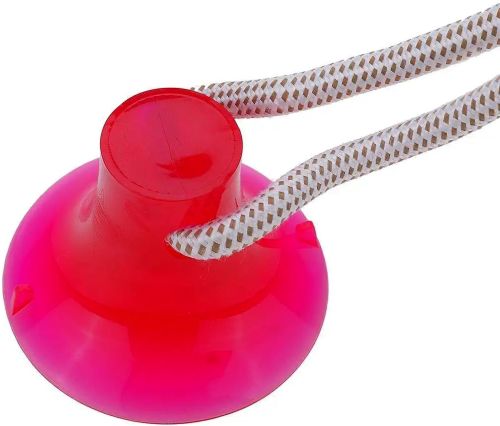 Іграшка канат для кішок і собак Dog Toy Rope жувальний гумовий масажний м'яч на мотузці з присоскою для чищення зубів домашніх тварин 38х10 см