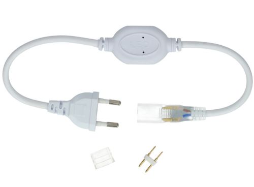Кабель питания адаптер для светодиодной LED ленты 5050 Foton Power Cable Neon с контроллером 220V IP65, Шнур вилка для светодиодного неона от 220В