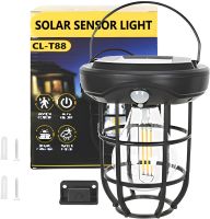 Підвісний кемпінговий ліхтар Solar Sensor Light CL-T88 3 режими вуличний світлодіодний світильник з датчиком руху і ручкою на сонячній батареї