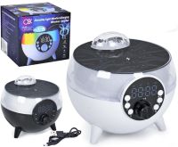 Настільна смарт колонка проектор RGB Starry Sky BT-2203 з диско кулею і бездротовою зарядкою акумуляторний Bluetooth нічник з підсвічуванням ZQS2226