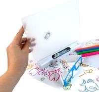Магічна проекційна дошка для малювання з 3D ефектом 3D Magic Drawing Board, дитячий розвиваючий скляний набір з LED підсвічуванням від 3-х років