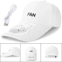 Бейсбольна кепка з вентилятором Fan RS-75 Біла, сонцезахисна, охолоджувальна бейсболка з обдувом, USB зарядкою, акумулятором на сонячній батареї