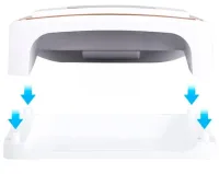 Бездротова лампа сушарка Power Bank SUN Y31 UV / LED 248W 14000 mAh для манікюру і педикюру з екраном, акумуляторна УФ сушка нігтів гель лаку Біла
