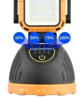 Акумуляторний ручний LED ліхтарик лампа Solar Hi Sheen HS-8033 з сонячною панеллю і ручкою 81COB, переносний світлодіодний ліхтар Power Bank від USB