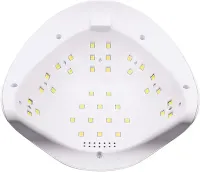 Професійна лампа UV/LED SUN X 54W для манікюру і педикюру з таймером, апарат для полімеризації і сушіння гель лаку і гелю для нігтів Білий