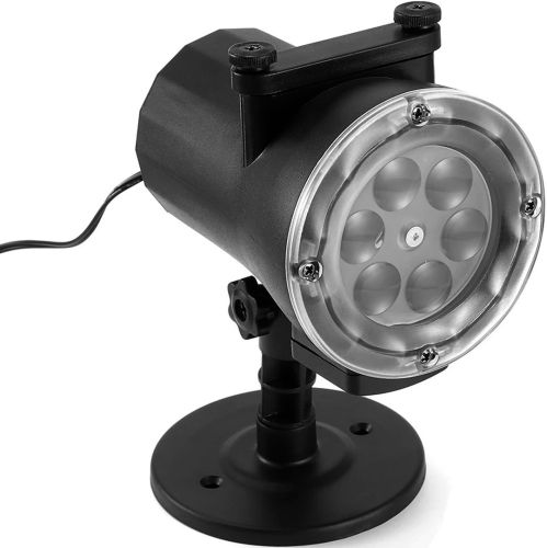 Уличный лазерный проектор Led Change Card Garden Projector PJ-518 на 12 картриджей RGB изображений, новогодний светодиодный диско прожектор с пультом