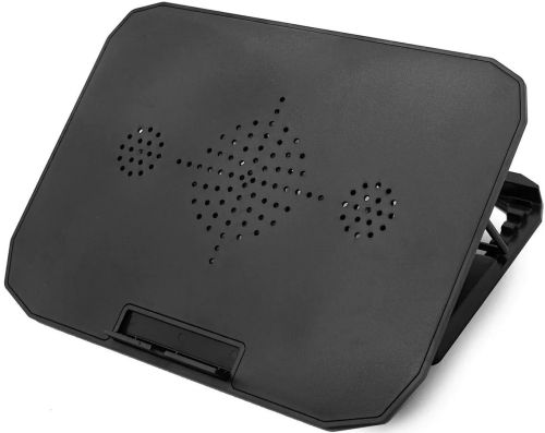 Складна підставка для ноутбука з охолодженням Shaoyundian Notebook Cooler розкладний регульований столик охолоджувач з вентилятором USB Чорний