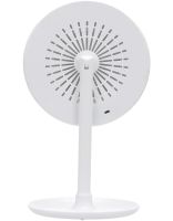 Кругле сенсорне дзеркало для макіяжу з вентилятором Beauty Breeze Mirror CM-062 настільне акумуляторне дзеркало з підсвічуванням і збільшенням біле