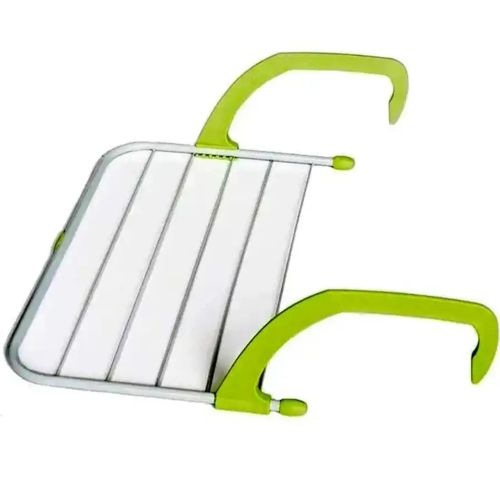 Навісна сушарка для білизни Fold Clothes Shelf Зелена, знімна переносна сушка для одягу та взуття, підвісна на батарею, ванну, двері, підвіконня