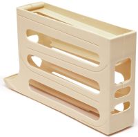Контейнер органайзер для зберігання яєць Plastic Egg Shelving XL-994 харчова підставка, полиця з автоматичною подачею, лоток в холодильник на 4 яруси