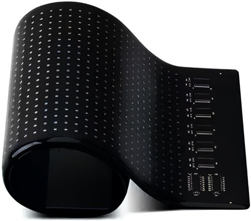 Гнучкий екран LED Matrix Panel JTPD-03-011 12х59.5 см світлодіодна рекламна RGB стрічка в авто, рядок, що біжить, з пультом і від телефону Bluetooth WiFi