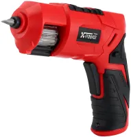 Бездротова акумуляторна викрутка X-POWER KCS625-Z6B 4 Нм електровикрутка револьверного типу 1300mAh електрична з набором біт від USB Червона