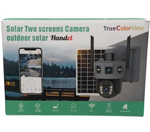 Вулична IP камера відеоспостереження Solar Camera TD35 4G Wifi поворотна відеокамера з трьома лінзами і віддаленим доступом від сонячної панелі TD35-4G