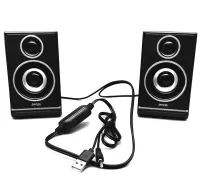 Проводные компьютерные колонки Jedel S-578 2.0 6W стерео RGB колонка с регулировкой громкости, акустика с подсветкой для ПК и ноутбука от USB