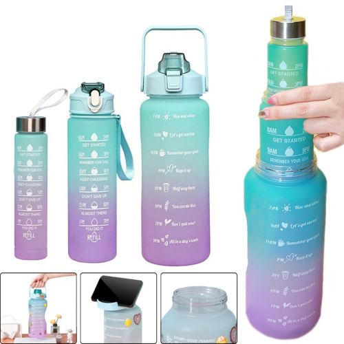 Спортивні пляшки для води Bottle AND264 3 в 1 об'ємом 2 літри, 900 мл, 280 мл для спорту, набір пляшок для води, спортивна пляшка для спорту